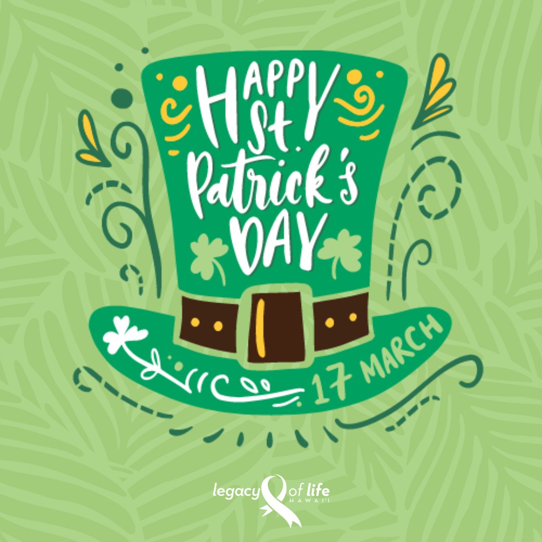 Happy St. Patrick's Day! May your blessings outnumber the shamrocks that grow. 💙💚🍀☘️ #StPatricksDay Register your decision to be an organ, eye and tissue donor at RegisterMe.org Hope you are wearing your (blue and) green! 😉