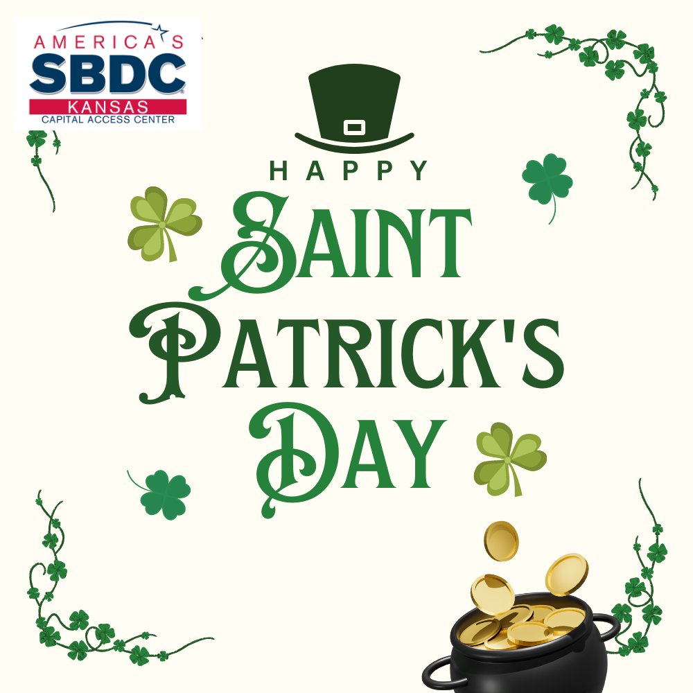 Today is about more than just luck; it's about celebrating a vibrant and enduring culture. Happy St.Patricks day! #KansasSBDC #smallbusiness