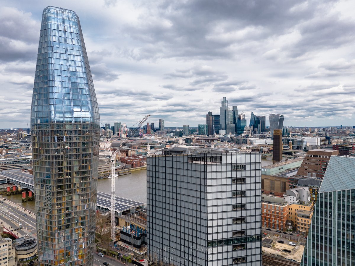 City of London from Bankside. #cityoflondon, #bankside, #aerialphotography, #architecture, #london, #oneblackfriars, #banksideyards