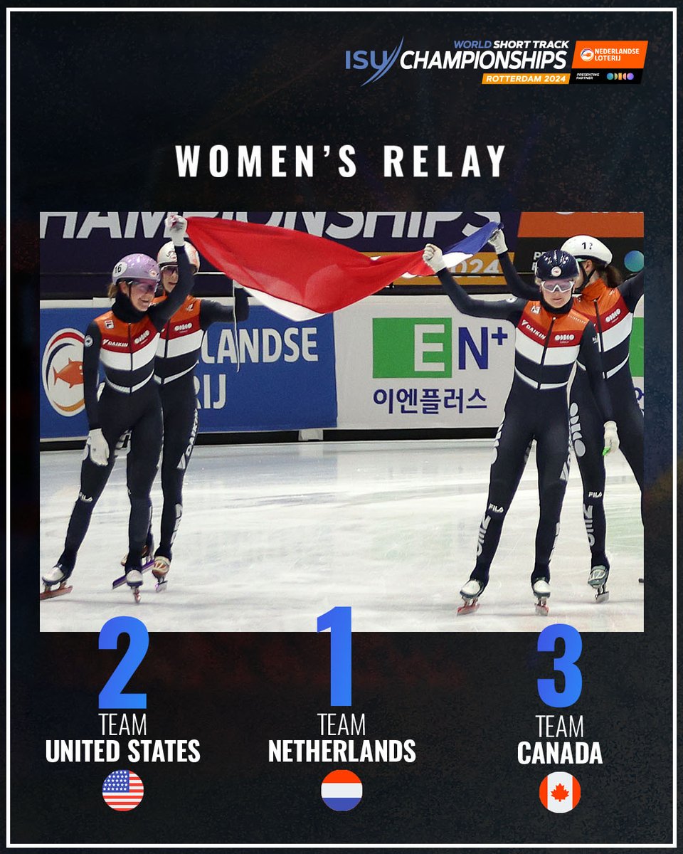 The Dutch 🇳🇱 women claim World relay gold 🥇 on home soil! #WorldShortTrack
