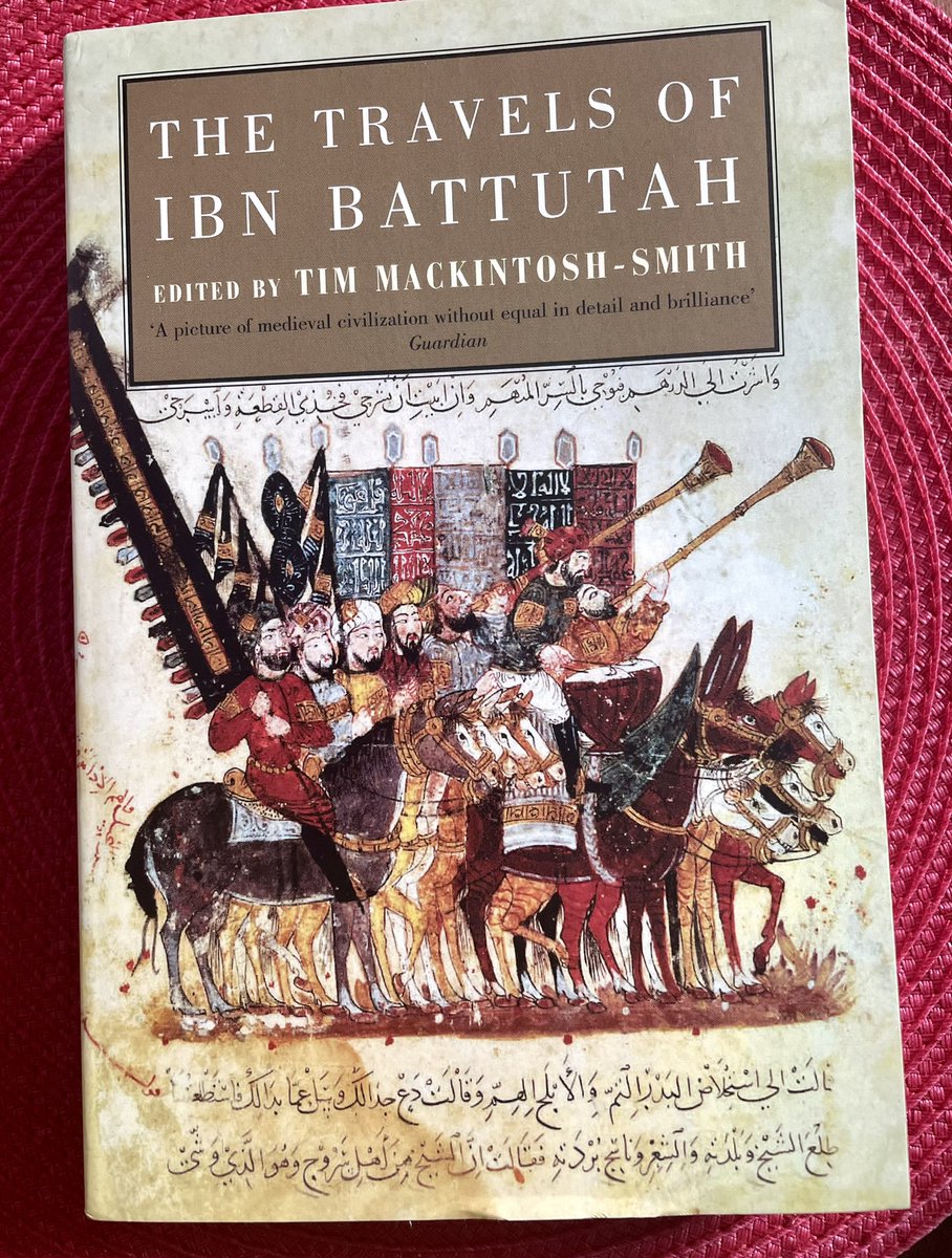 #Sundayreading A book about an extraordinary man - Ibn Battutah. He travelled more than 75,000 miles on his spiritual journey, he eclipsed the travels of Marco Polo & yet so little is known or spoken of him. A wonderful abridged version by Tim Mackintosh-Smith. @RahRah2b Thanks!