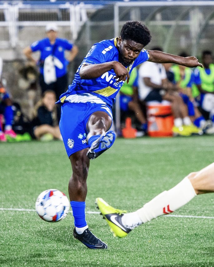 Independence's tweet photo. ✌️ professional debuts!!

Congratulations to Isaac Scheer and Denzel Akyeampong on making their @USLLeagueOne pro debuts at last night’s Home Opener. 💙
#WeAreCLT #char10tte https://t.co/hM79v0EJRJ