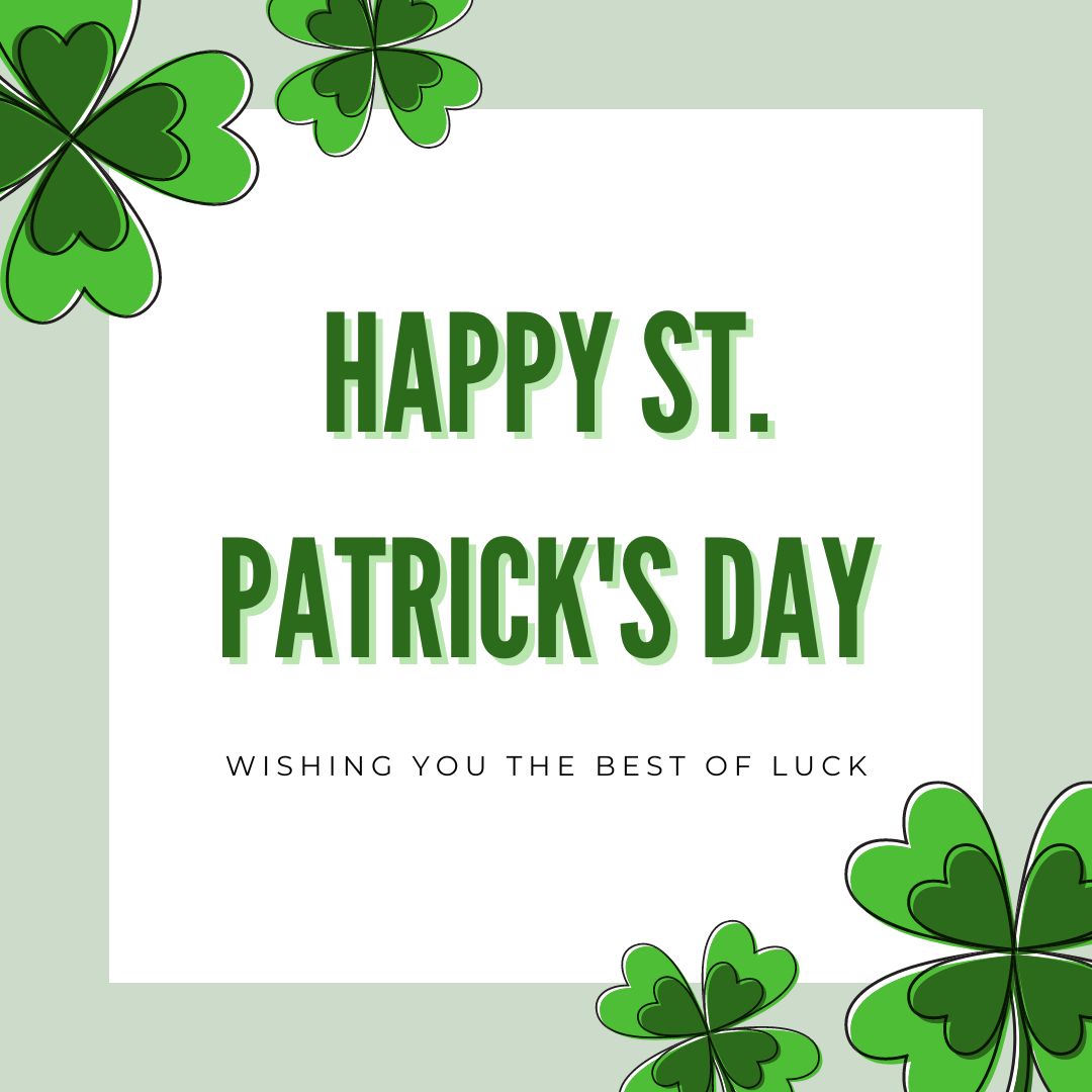 PridePlastics1's tweet photo. Happy St. Patrick's Day! 🍀 Wishing you luck today and every day. https://t.co/BxpJkSWZtU