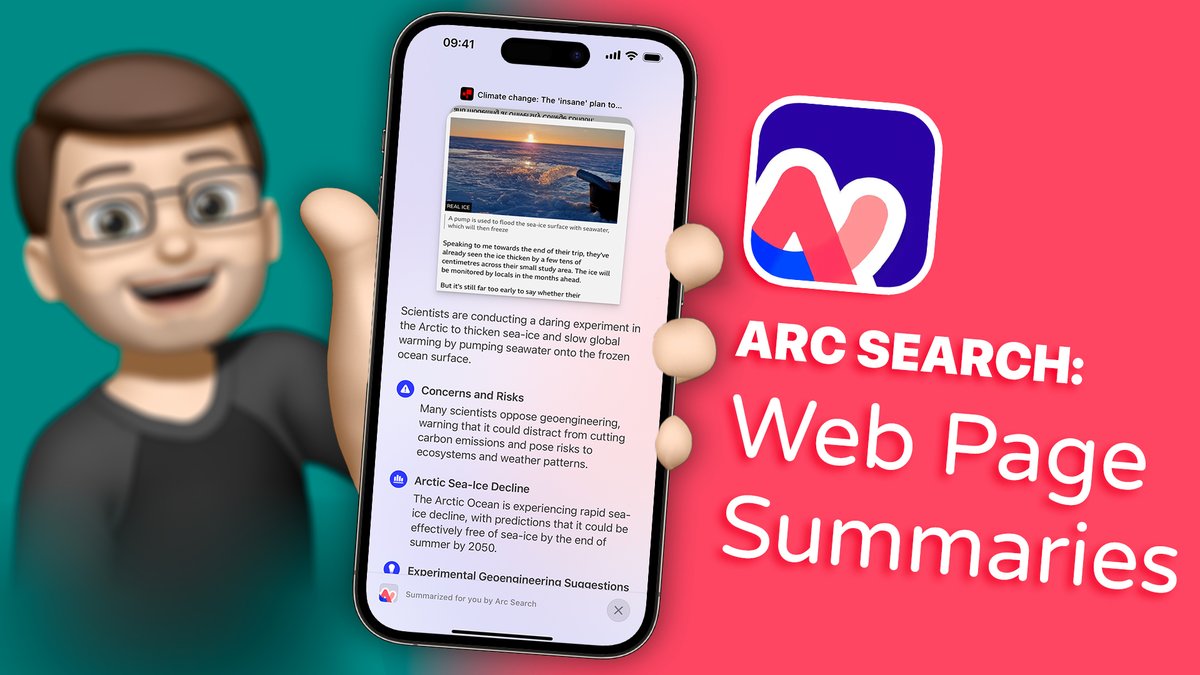 This new 'Pinch to Summarise' gesture in @arcinternet for iPhone might just change how you browse the internet forever... ➡️ jacobsquick.tips/pinch-to-summa… ⬅️ @browsercompany #PinchToSummarise #ArcInternet