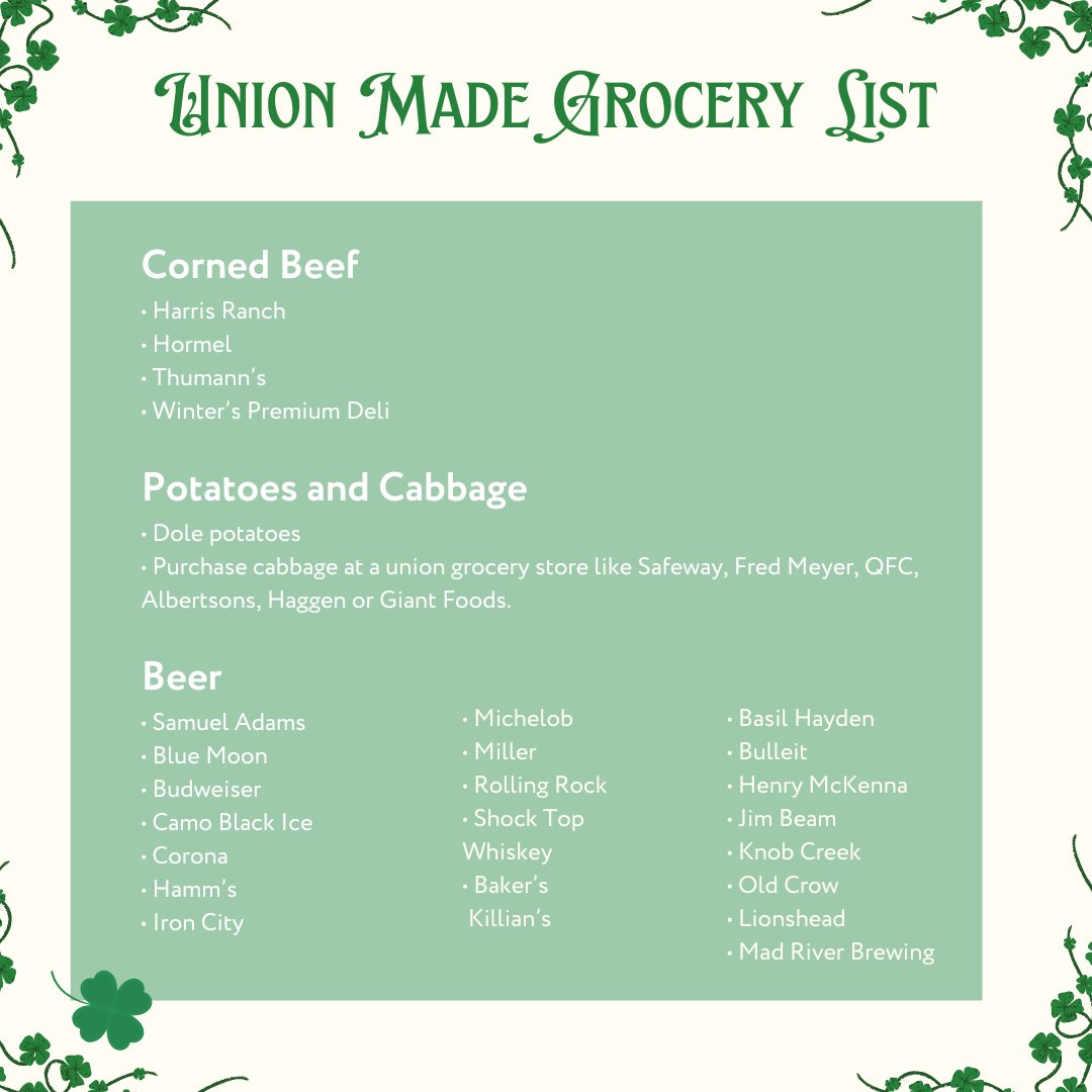 Happy Saint Patrick's Day 🍀 We hope you enjoy a #UnionMade St. Paddy's Day! #StPatricksDay #Union