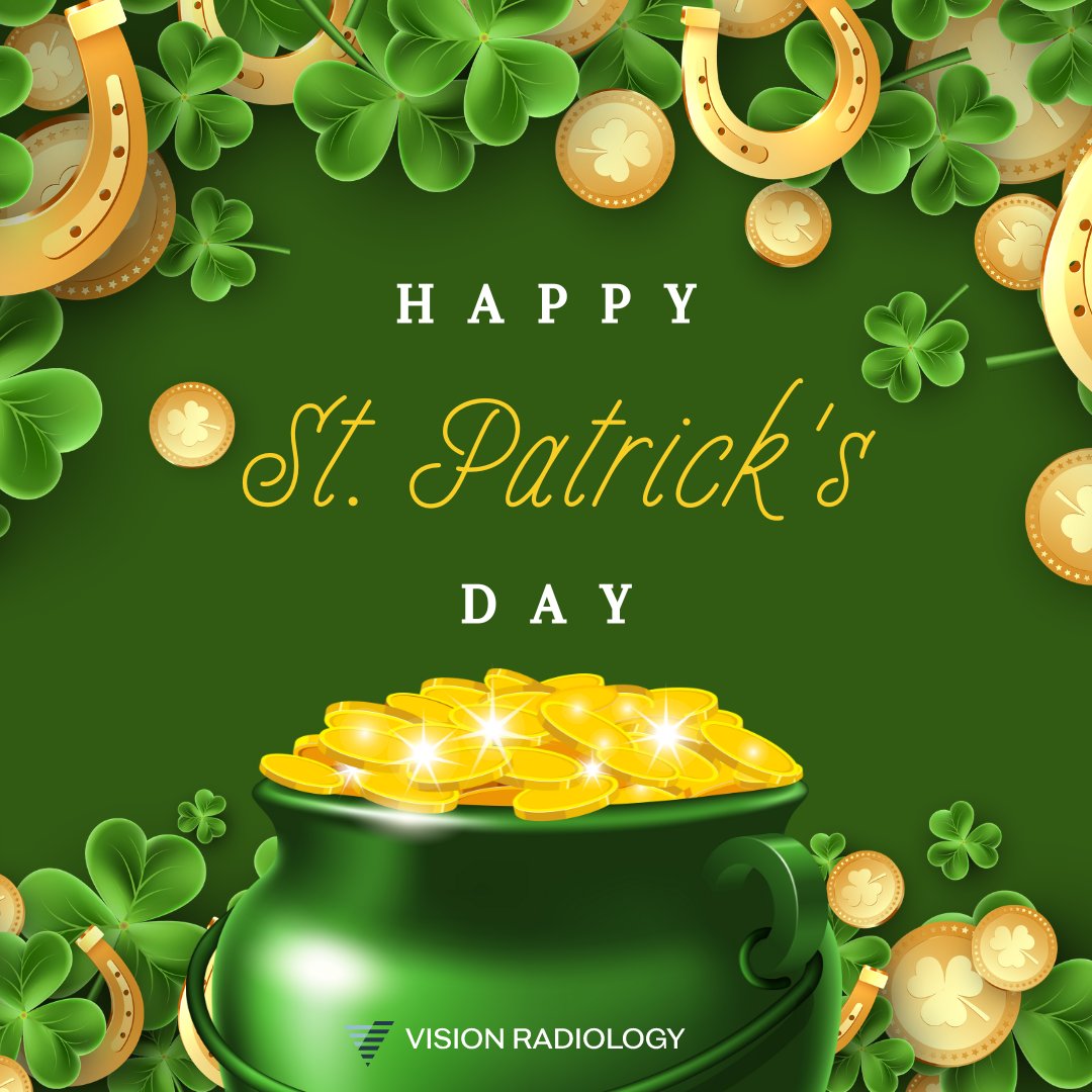Embrace the luck of the Irish with Vision Radiology! 🍀✨ Cheers to a day filled with green vibes, magic, and positivity. Happy St. Patrick's Day everyone! #StPatricksDay #LuckOfTheProfessionals #GreenCheers #VisionRadiology