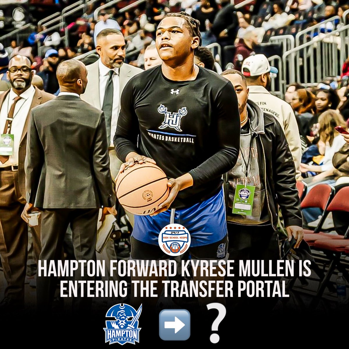 NEWS: Hampton forward Kyrese Mullen is entering the transfer portal, a source tells me. Mullen, as a sophomore, was the teams leading scorer and rebounder in his second season at Hampton. He averaged 14.8PPG, 8.4RPG and 1.5APG this season. Native of Norfolk, Virginia.