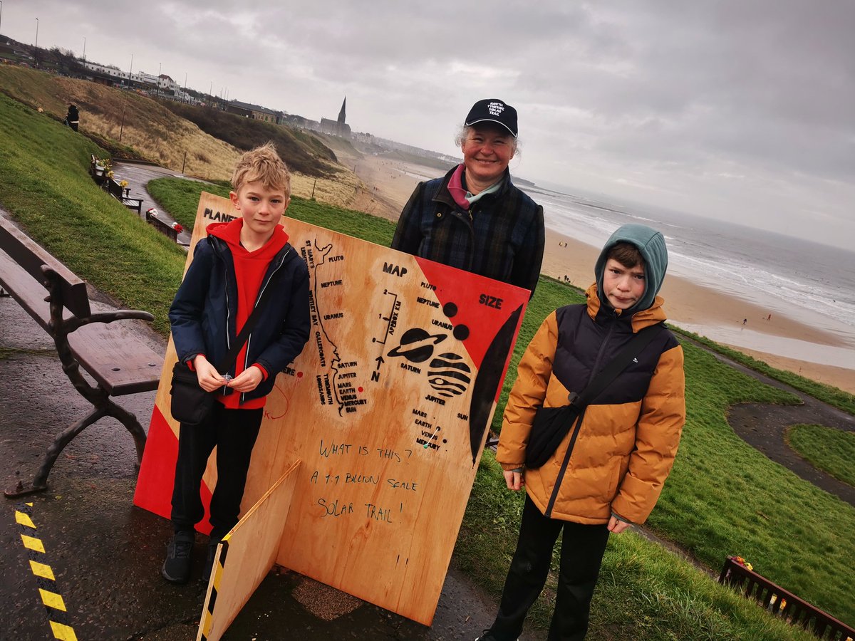 Great fun to see the #NorthTynesideSolarTrail. Collected 7 of the 10 planets. Would be amazing as a permanent fixture alongside the @SunriseCycleway. Amazing work by @davidmajarich, @alisonstenning, @VeerleNoben and countless others.