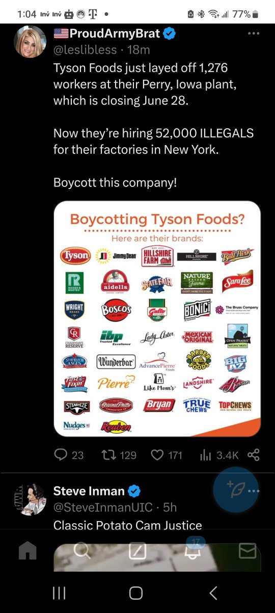 BrianCrager5's tweet photo. Boycott. Firing Americans to hire illegals. Insanity!! https://t.co/pSgiJKCDmv
