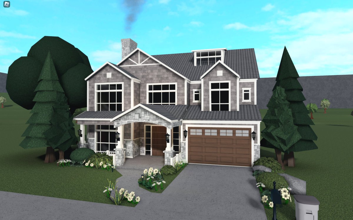 suburban family home (recreation) - 50k exterior speedbuild out now! youtu.be/0B67N2mHPd0 #roblox #bloxburg #speedbuild #bloxburgbuilds #suburbanhome #alauro