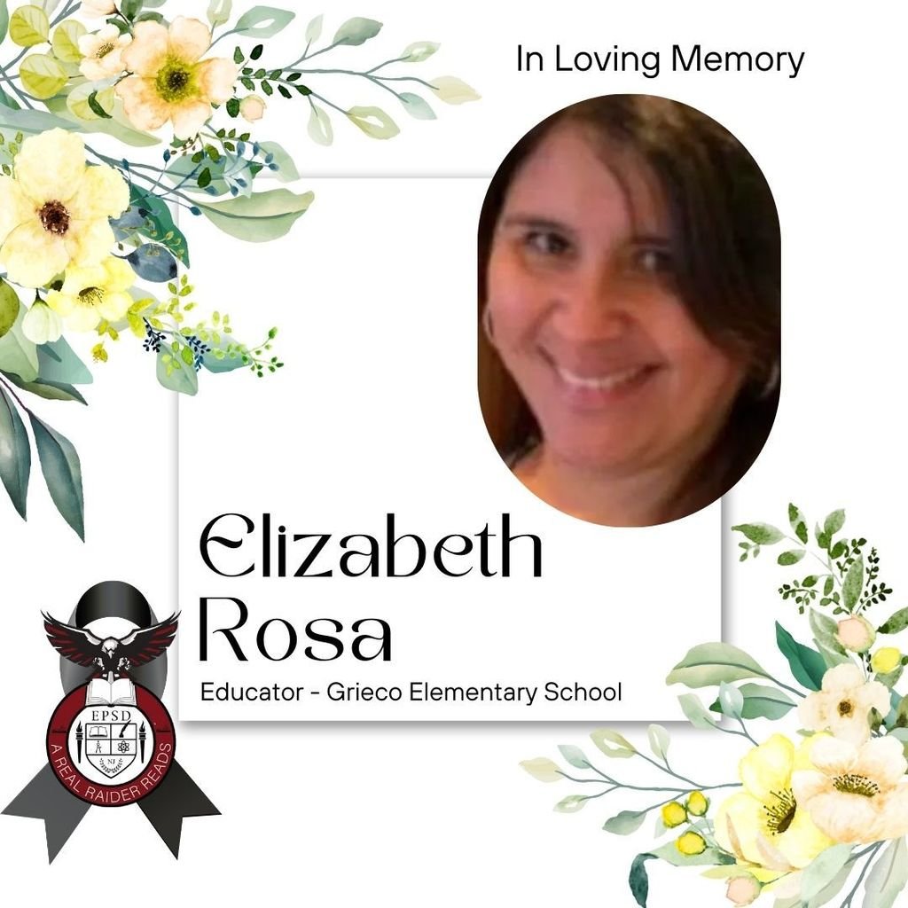 It is with great sadness that the Englewood Public Schools announces the passing of Ms. Elizabeth Rosa, a teacher at Grieco Elementary School. JDMS shares our deepest condolences to the Rosa family during this difficult time.
