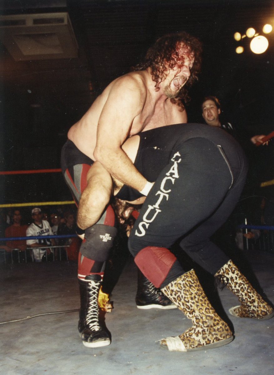 FROM THE VAULT: Terry Funk goes for the piledriver on Cactus Jack. Their  rivalry was one for the ages.