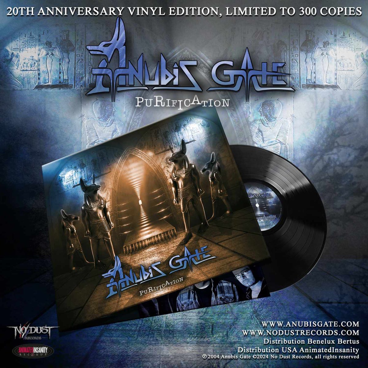 anubis_gate's tweet photo. FINALLY. ANUBIS GATE is coming to you on vinyl. ❤️🤘 To mark the 20th anniversary of our first album “Purification” on May 3rd NO DUST RECORDS will release a limited vinyl edition of the album. US preorders here:

https://t.co/aPyUiXeTlF https://t.co/g8dPBQwKJe