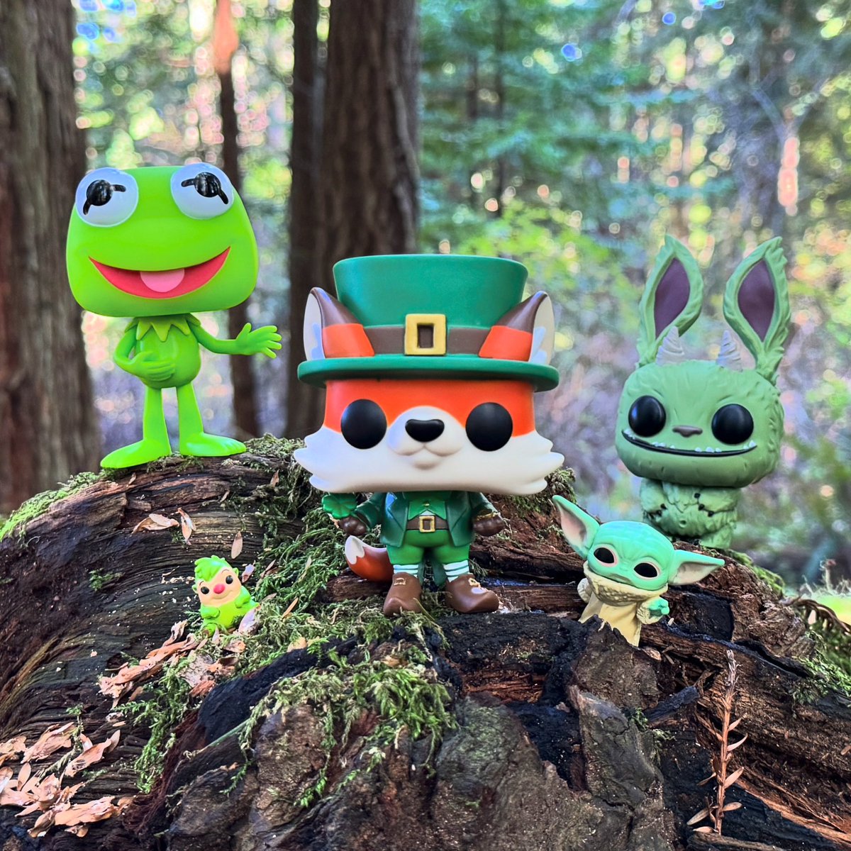 The Green Team! Finley Leads The Way For A Celebration! Funko March Photo A Day! The Theme For Today is St. Patrick’s Day! ☘️ #PopAroundTheWorld #KermitTheFrog #WetmoreForest #Funko #FunkoPop @originalfunko #FunkoPhotoADayChallenge #StPatricksDay #SpringIntoFunko #FunkoPhotoADay