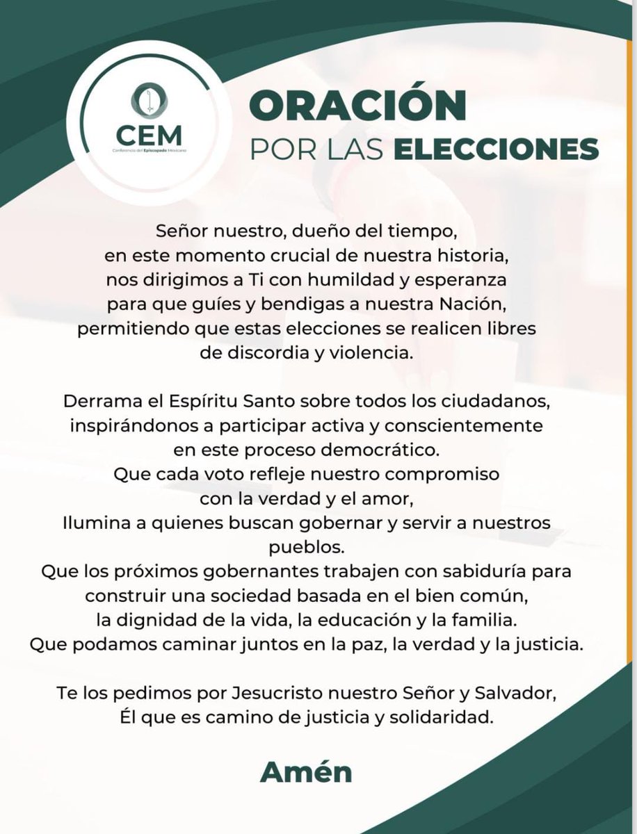 “Oremos por la conversión de una narcocultura hacia una cultura de la vida…hacia la civilización del Amor” 🙏