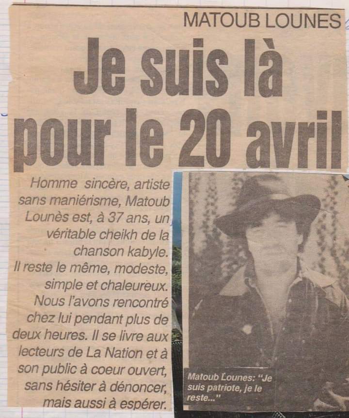 SardouY's tweet photo. Le rebelle Matoub lounès . en 1993 https://t.co/c2TFiU7V4S