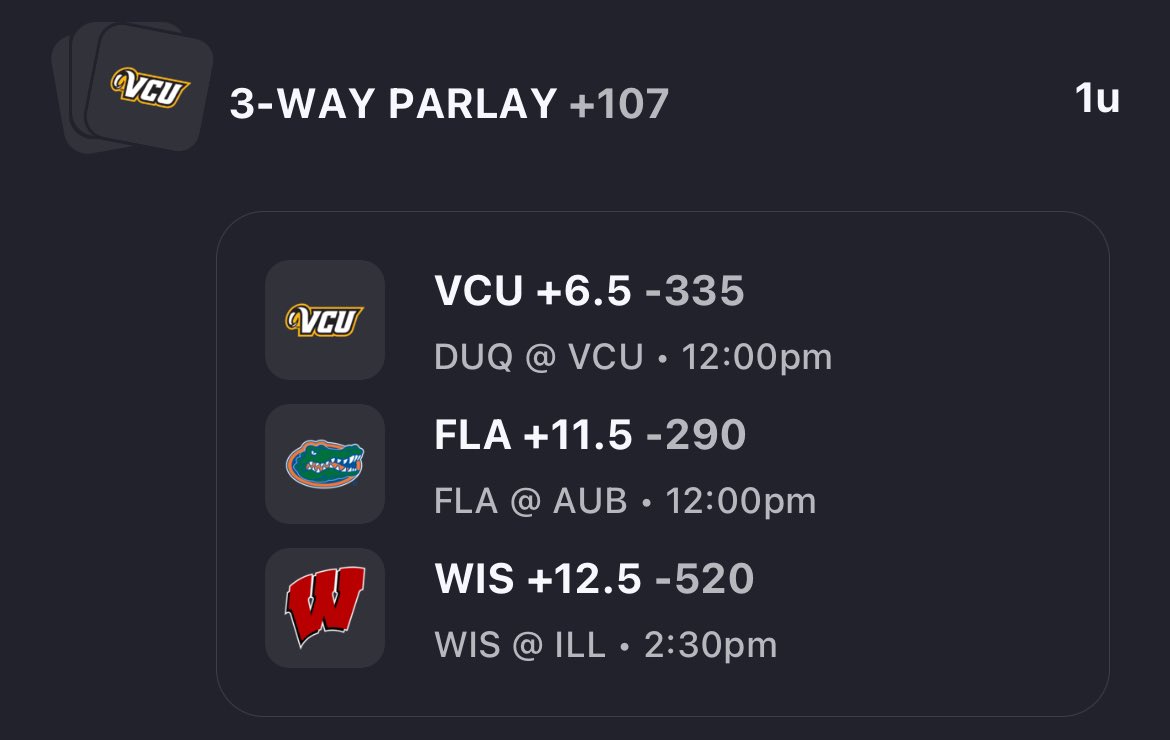 Plus_money1's tweet photo. 1U- play 1 of the day! Let’s hope for some close championship games! https://t.co/d8ZYGmoncv