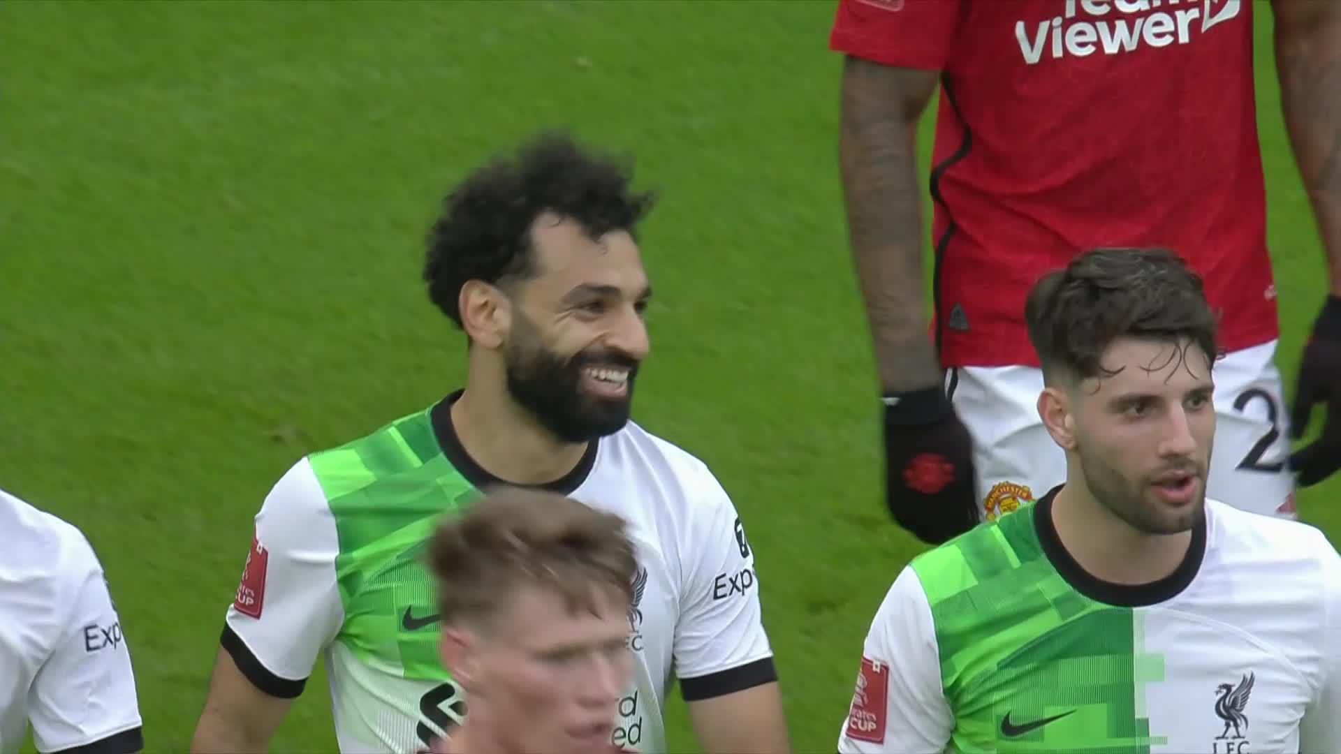 The Egyptian king LOVES scoring against Manchester United 👑🔥📹 @EmiratesFACup