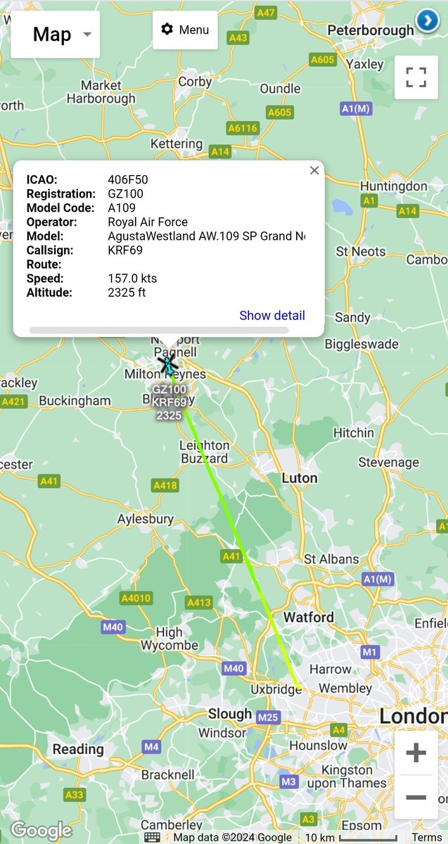scan_sky's tweet photo. #RAF 🇬🇧 - AgustaWestland AW. 109 - #GZ100 - #KRF69

Departed From RAF Northolt 🇬🇧 &amp; Heading To Teesside Airport 🇬🇧.

Callsign Would Suggest A UK Government Minister Is Aboard. https://t.co/Z34wrgerqa