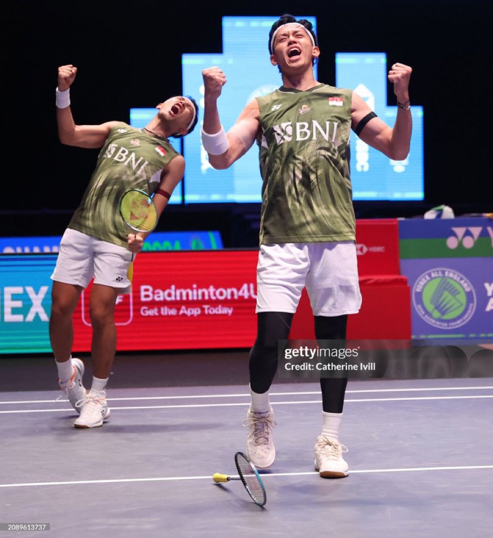 The Indonesian men's doubles supremacy persists at the world's oldest badminton tournament. Fajar Alfian/Rian Ardianto: back-to-back #AllEngland champions.