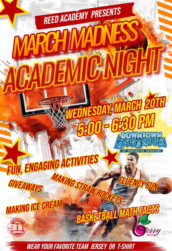 tyvettesmith's tweet photo. Don’t forget @ReedAcad_AISD March Madness Curriculum Night is this Wednesday, March 20th.  

Fun Activities for the entire family!!  
We have some special guests who will be in attendance. @AquariumHouston @GHC911 

See you there! #MyAldine 

@AldineISD https://t.co/HiDygln0yV