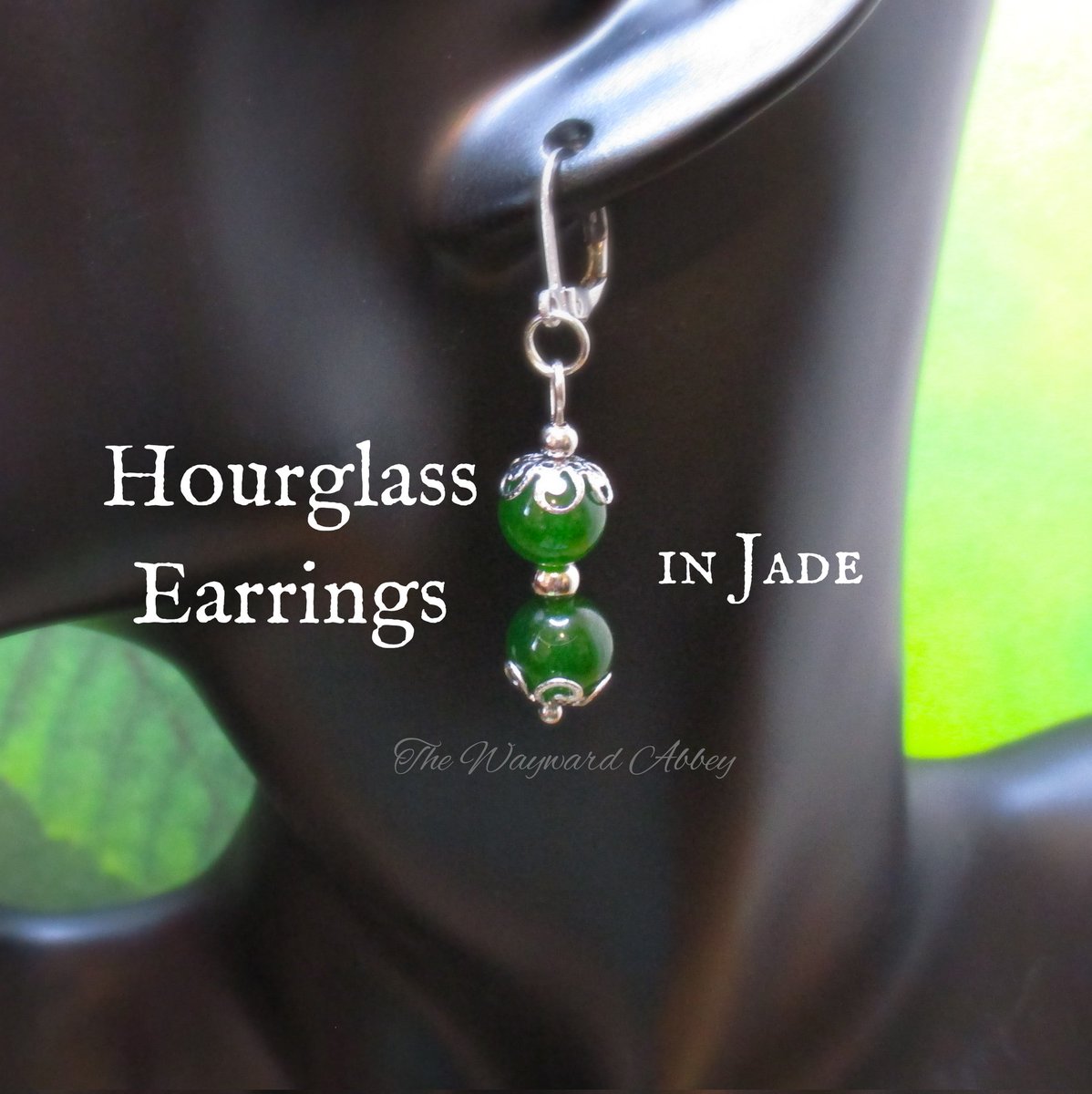 Hourglass Earrings
Here in Jade

Made to order from your choice of stone or crystal beads. Available on latch-back hoops (pictured) or wire hooks.

thewaywardabbeystore.etsy.com/listing/978963…

~Blessings~Courtney