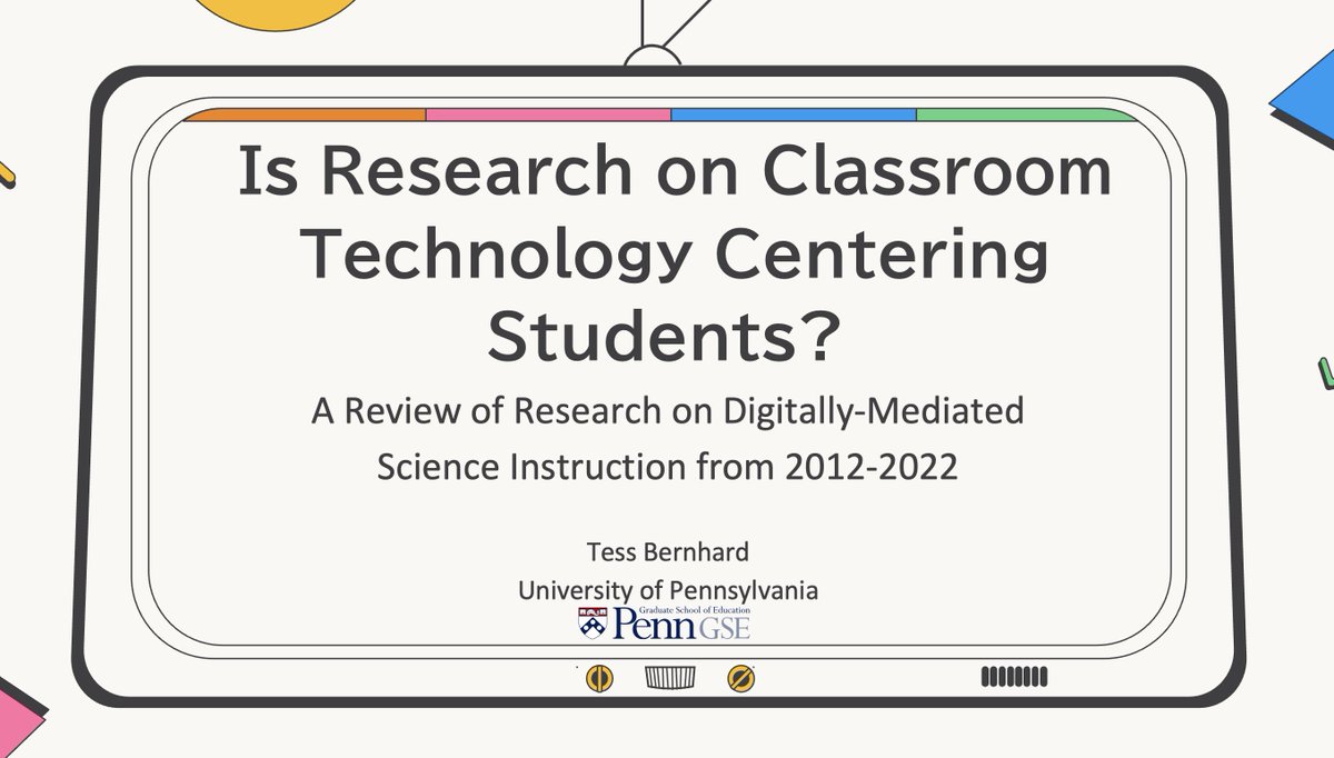 stepping out of the shadows to say I am out here sharing ideas at NARST and would love others to engage w/ me—At 4:45 I'm presenting a lit review that uncovers how infrequently we have researched students' interactions with one another in computer-mediated sci classrooms #narst24
