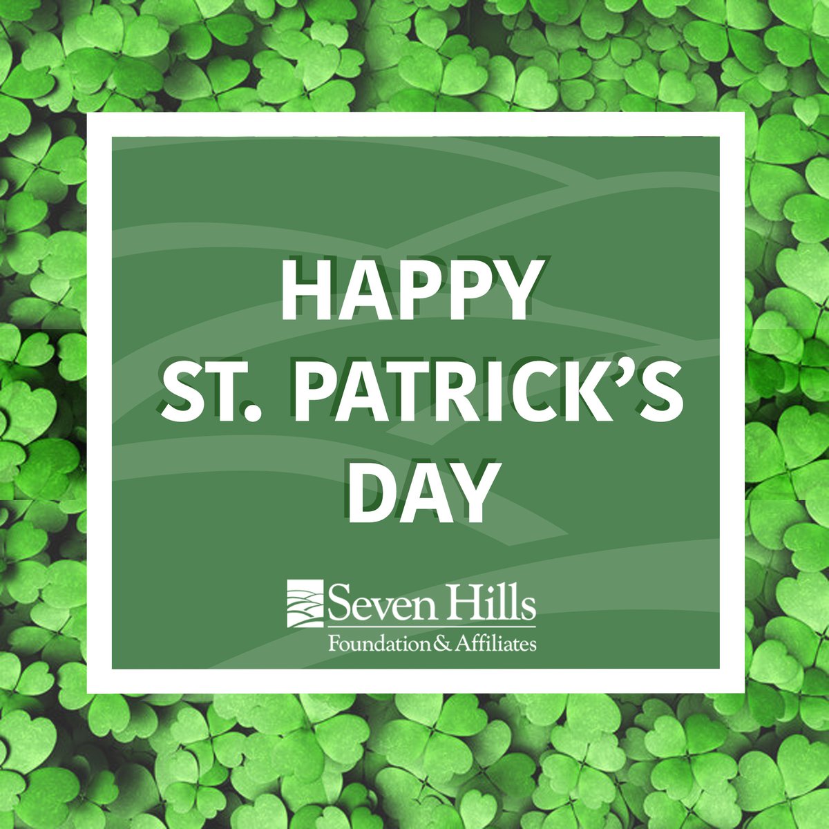 Happy St. Patrick’s Day from all of us at Seven Hills Foundation & Affiliates! Today, we're reminded of the importance of community and support, so let’s spread a little extra luck and kindness to all.