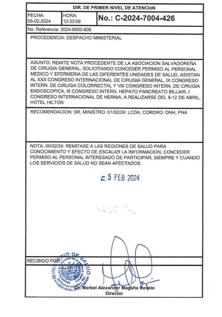 Permiso Congreso de Cirugía 2024