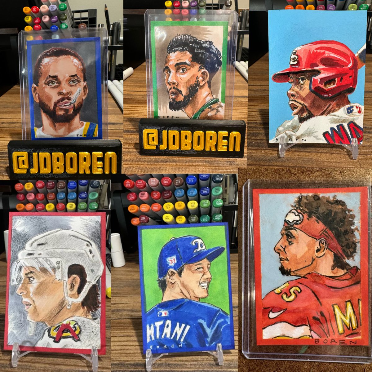 Since shifting my focus to the sketch card arena, I’ve really enjoyed working on the sports cards genre. Still love comics, Star Wars, and other topics, but portraits offer a unique and challenging. 

#sportscards #sketchcards #illustrations #nba #mlb #nhl #nfl #sportsart