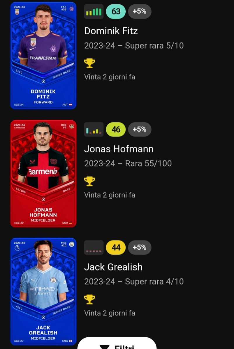 WorldTrdSorare's tweet photo. Some rewards from GW 458 🏆 https://t.co/TGRfSQu3S0