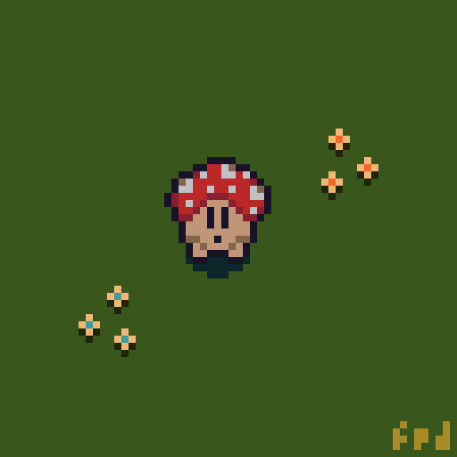 fedellen's tweet photo. mushroom friend

 #pixelart  #ドット絵 https://t.co/snM69YHCki