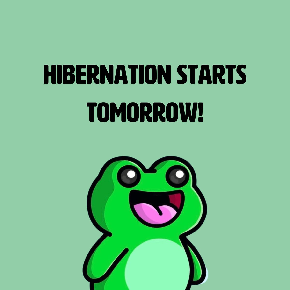 HighOnBo's tweet photo. Gm Hibernation starts tomorrow! https://t.co/3JQiyEGciR