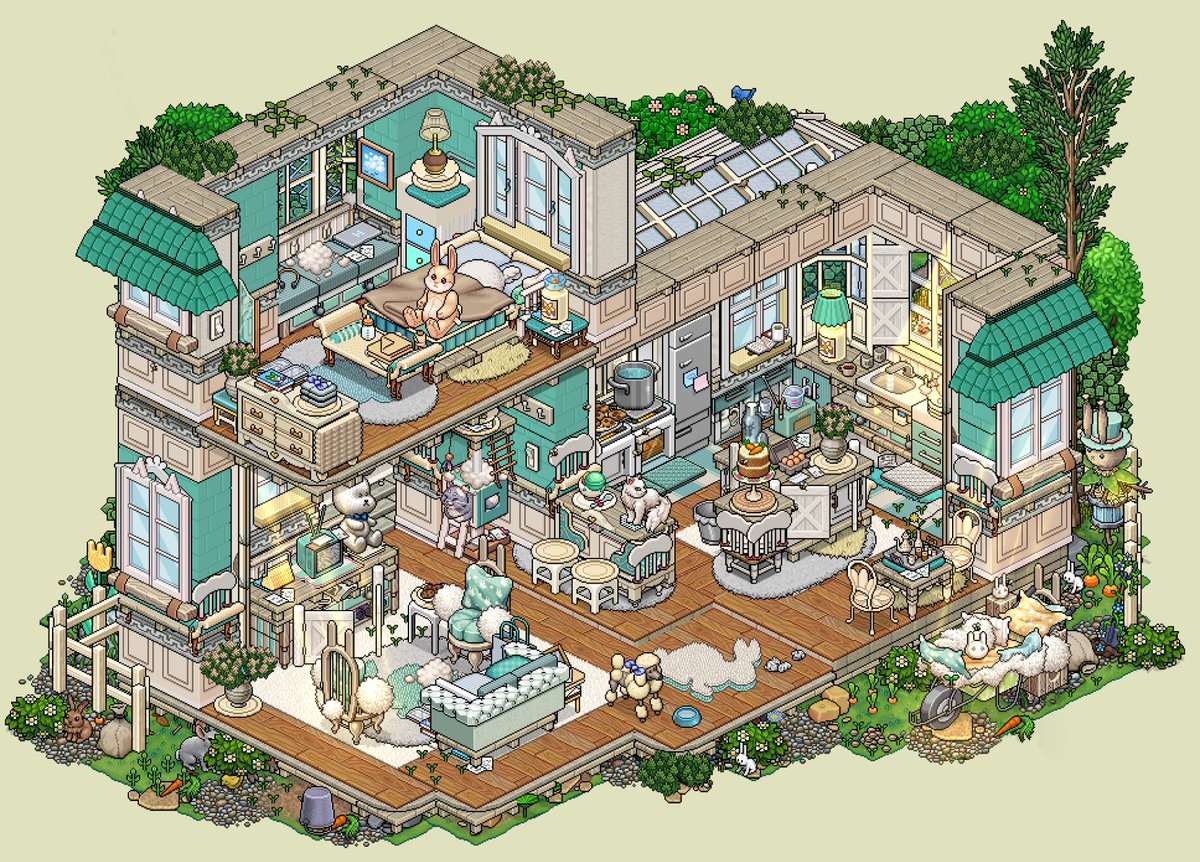 ₍ᐢ. 𖾞 .ᐡ₎ bunny hole 🌱

🐇By: Coutier
🥕Link: habbo.es/room/123507338

#Habbo #Bunny