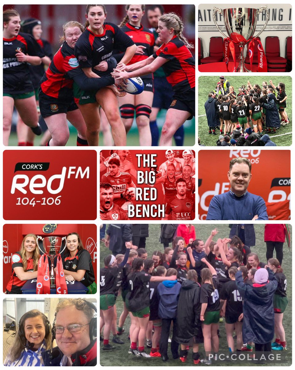 On ☘️ St Patrick’s Day Listen to @CorksRedFM @BigRedBench between 6&7pm for my interviews with @shssclon on becoming 2024 @Pinergy @Munsterrugby Schools Girls Junior & Senior Cup winners 🔴 Captain Kate Nolan ⚪️ Coach Rob Barry 🔴 @MunsterWomen PRO @wendstar8 ⚪️ School…