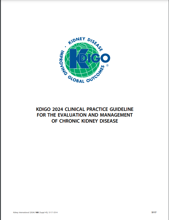 🔝<a href="/goKDIGO/">KDIGO</a>  2024:
✅Clinica Practice Guideline for the Evaluation and Management of Chronic #Kidney Disease.
✅Guía de práctica clínica para la evaluación y manejo de la #enfermedadrenal crónica.
kidney-international.org/action/showPdf…