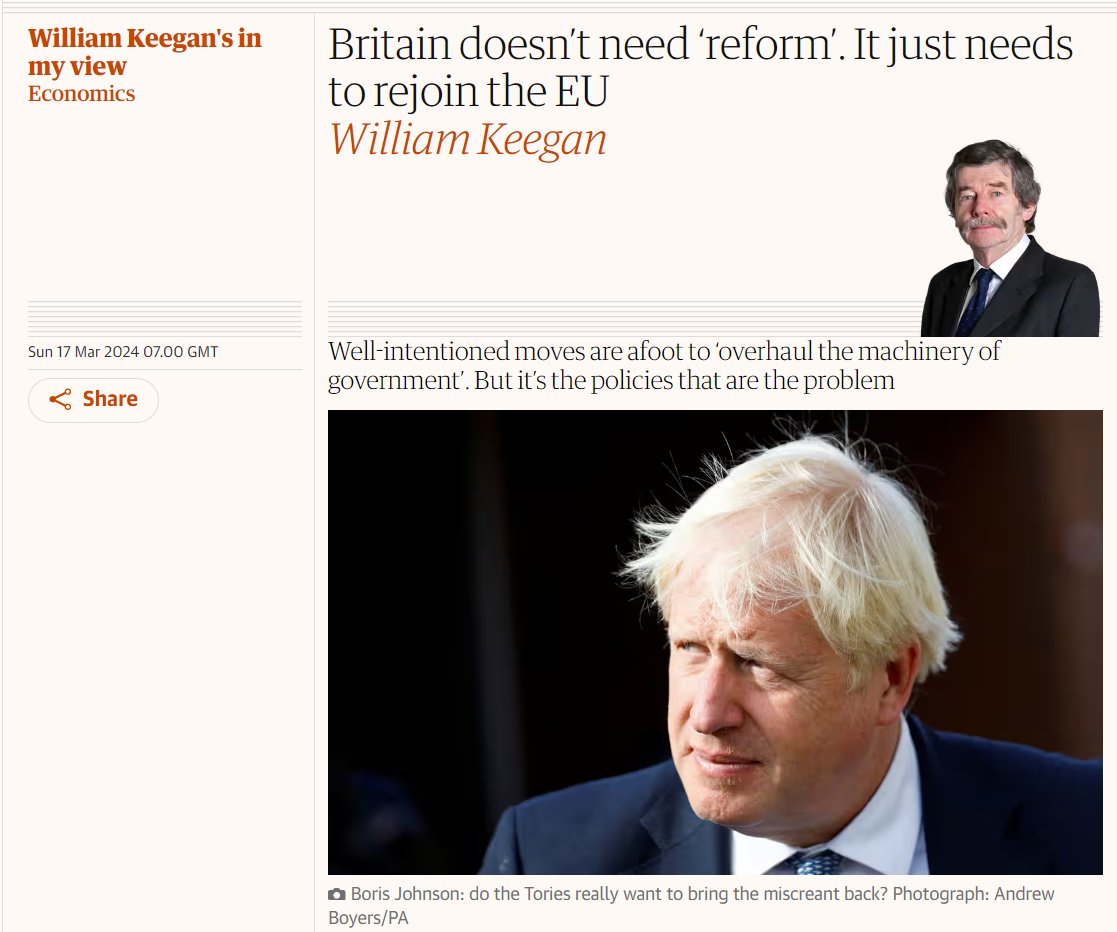 #CrackpotTories Polls show widespread regret on leaving EU Show public want to return Problem .. twofold 1 - EU not sold on the idea yet 2 - UK politicians afraid to stick head above parapet Need: 1 - New breed of MPs (give to 2030s) 2 - Abolish FPTP Note: Jan 1st, 2035