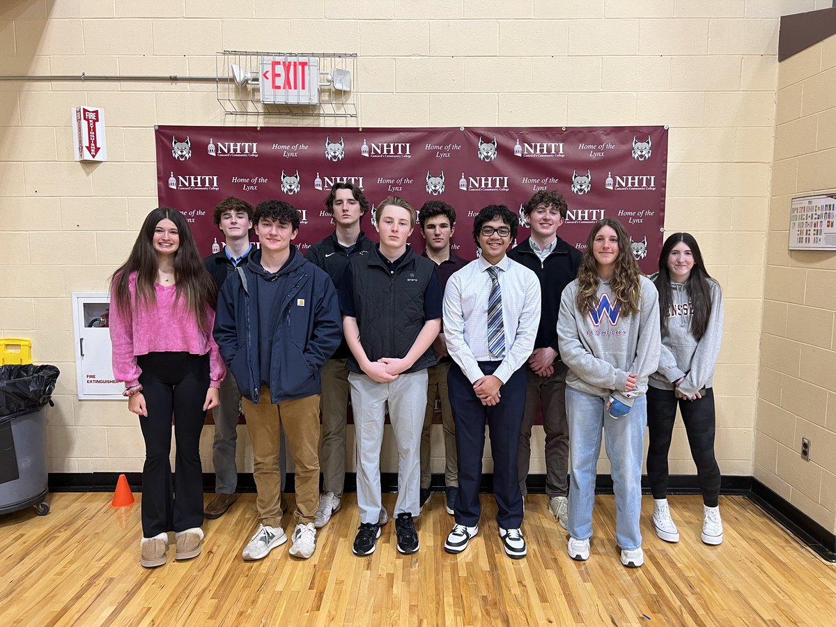 Winnacunnet's tweet photo. The Math Team traveled to Concord to compete in the State Math Contest. Seniors, Anthony Piotrowski and Jones Vicinus, scored amongst the highest seniors in the state, gaining them an invitation to compete with the NH State Math Team at ARML.  WHS finished 5th overall. https://t.co/5s8bzpWYQp