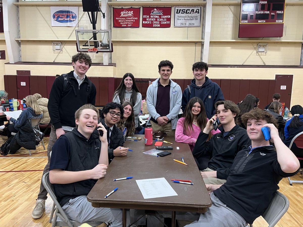 Winnacunnet's tweet photo. The Math Team traveled to Concord to compete in the State Math Contest. Seniors, Anthony Piotrowski and Jones Vicinus, scored amongst the highest seniors in the state, gaining them an invitation to compete with the NH State Math Team at ARML.  WHS finished 5th overall. https://t.co/5s8bzpWYQp