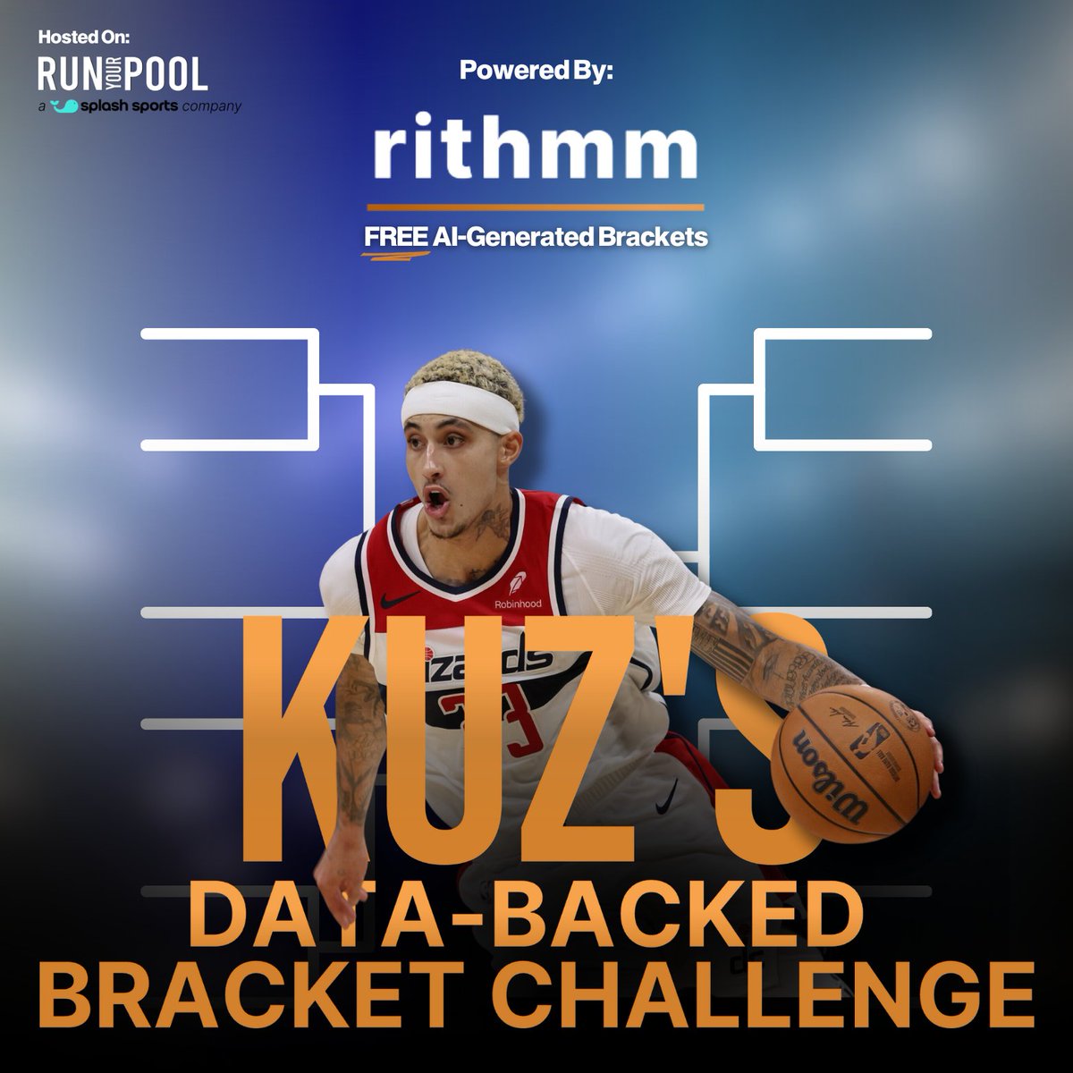 Introducing the Rithmm x @kylekuzma Data-Backed Bracket Challenge 🏀 This is FREE to enter and offers exclusive prizes like courtside seats, meet and greets, autographed merch, free Rithmm subscriptions, and more 👀 Sign up here with your ai brackets -> runyourpool.com/p/j/8980f8bc4e…