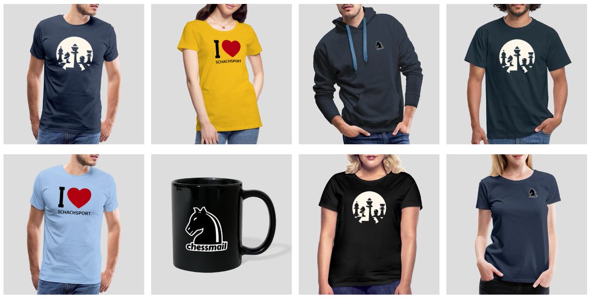 Neue stylische Schach T-Shirts im chessmail Shop. chessmail.myspreadshop.de #chess #schach