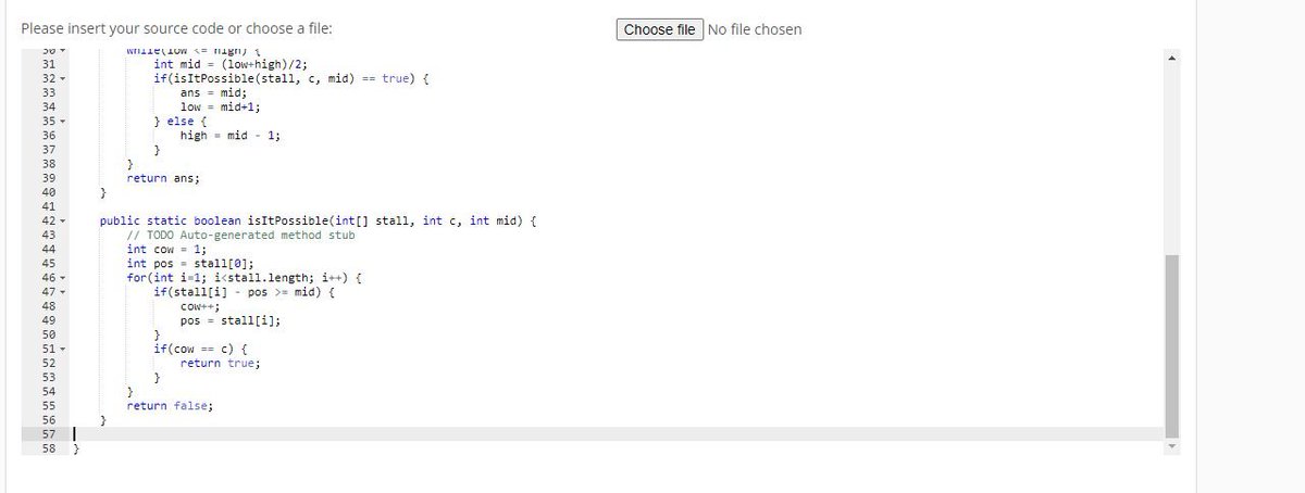 swarupdcs's tweet image. 🏆 Just conquered the &quot;Aggressive Cows&quot; challenge on SPOJ! 🐮💻 
#SPOJ  #CodingChallenge #Algorithm 

Question Link: spoj.com/problems/AGGRC…