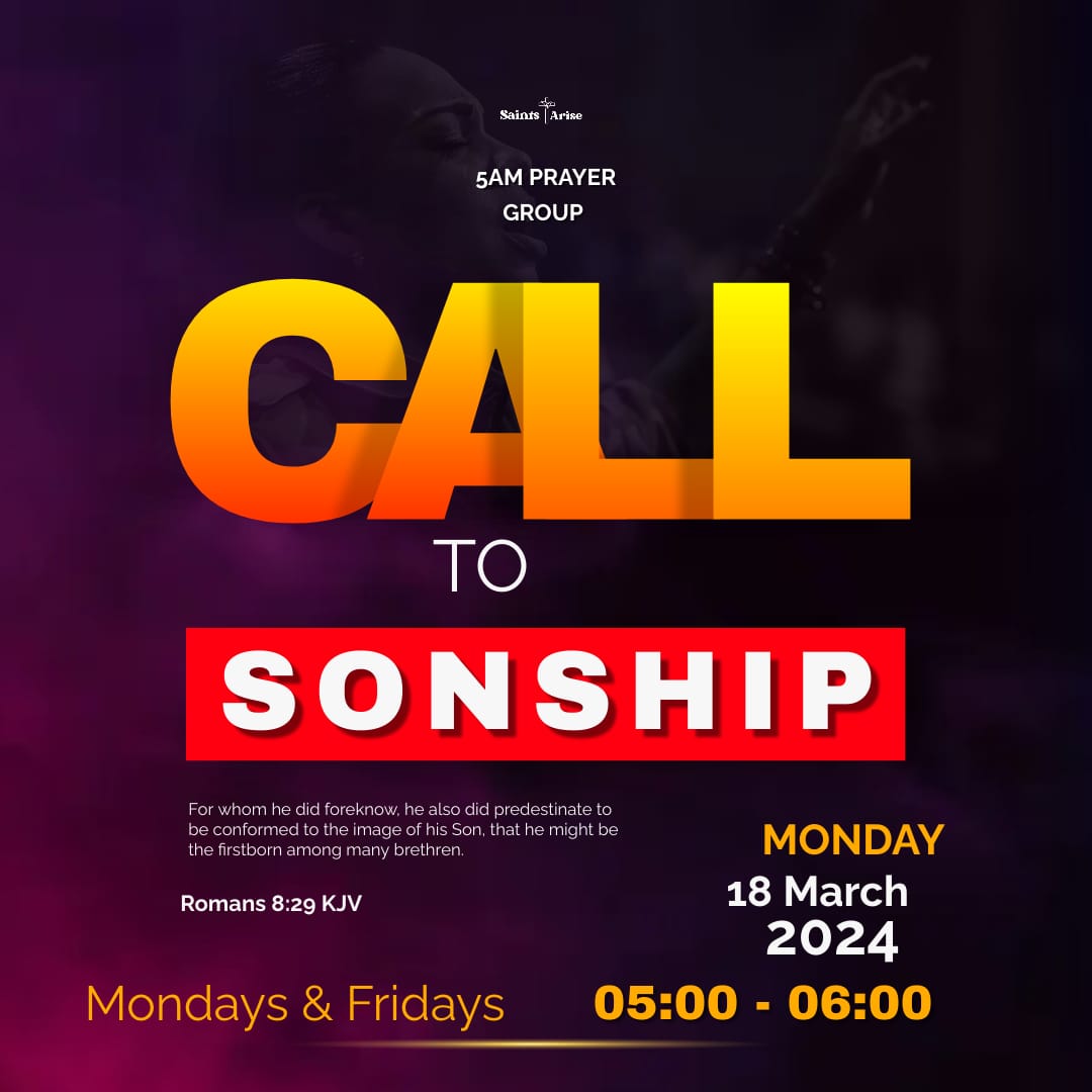 God knew what He was doing from the very beginning. He decided from the outset to shape the lives of those who love Him along the same lines as the life of his Son.

A Call to Sonship 
Tomorrow 5AM SAST     
#5AMPrayerGroup 
#Sonship