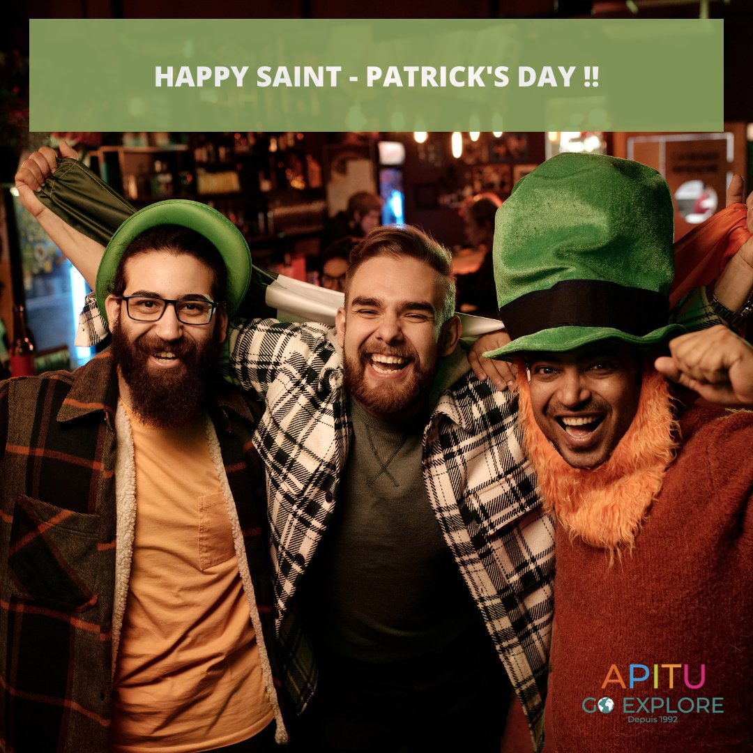 Saint Patrick's Day, une fête incontournable de la culture irlandaise ! Envie de Partir en Irlande ? Retrouvez-nos programmes sur notre site internet : apitu.com Contactez-nous ! Par mail : apitu@apitu.com Par téléphone : 02 99 73 22 36