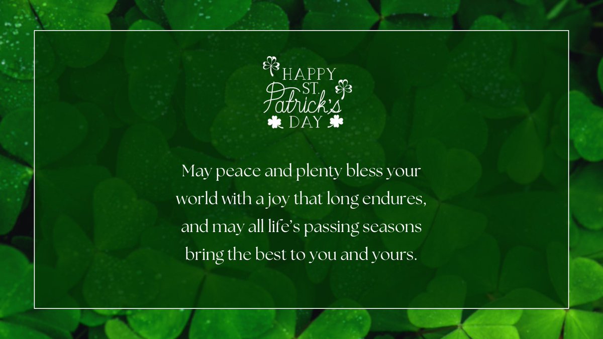 Happy St. Patrick’s Day to you and yours!
