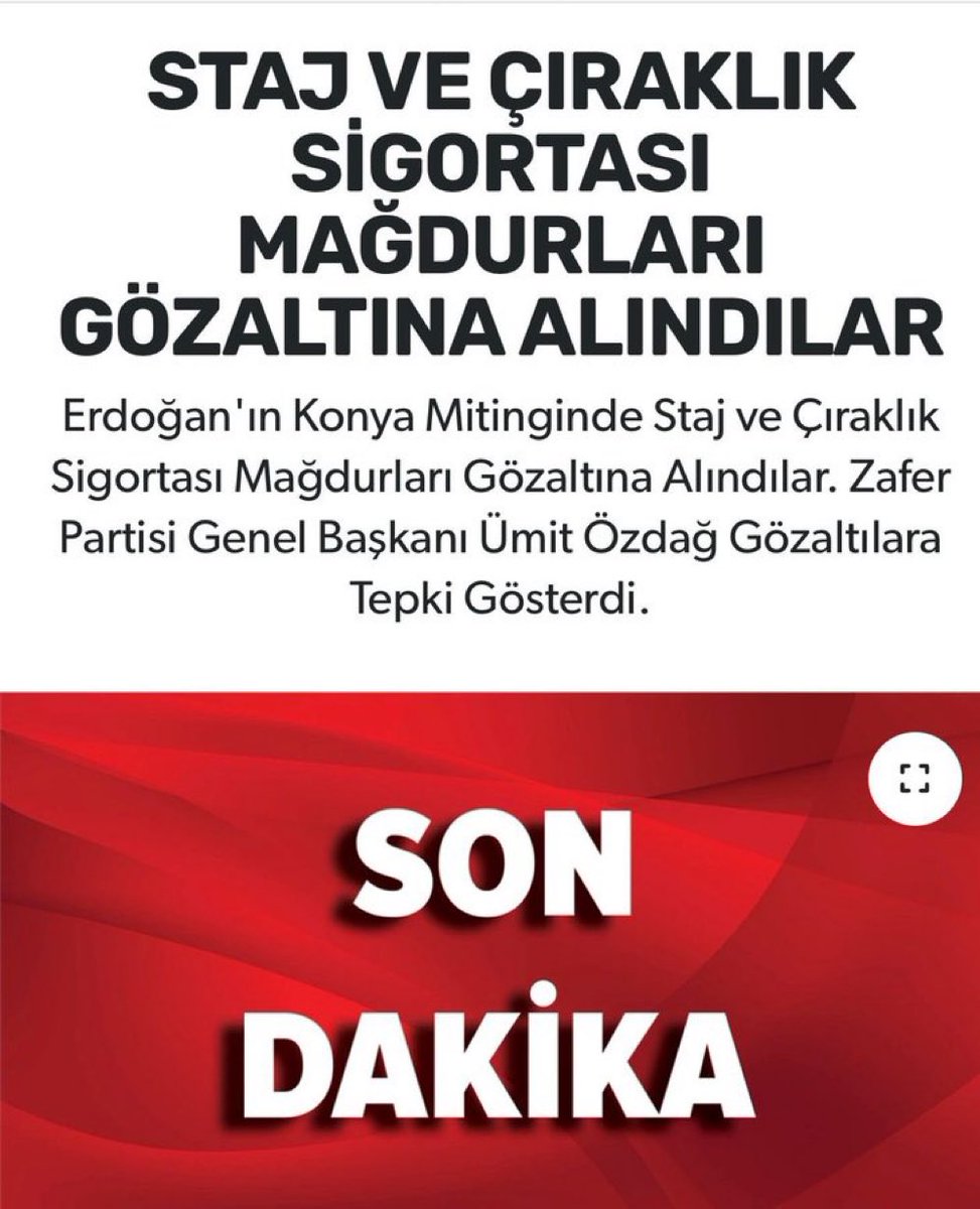 Eleştiri ve protesto bir yana vatandaşın taleplerini iletmesi dahi suç haline geldi. İşte AKP’nin Türkiye yüzyılı… MHP Artık Yasa Zamanı #StajyerCırakVaadeKanmaz Bu Yetmez #BütünÇıraklarıEmniyeteAlın