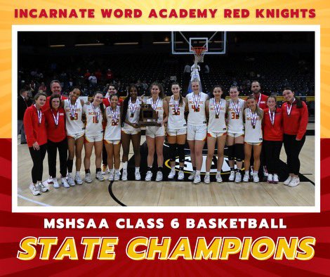 Congratulations to our 2024 Class 6 MSHSAA Basketball State Champions! With this win, the Red Knights secure their 131st consecutive victory and claim their 7th straight State Championship title. This victory also marks the basketball program's 14th state title! 🏆🎉🏀
