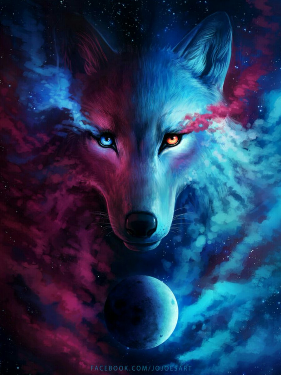 t4tmizumomo's tweet image. THE GUY THAT PAINTED THIS FUCKASS GALAXY WOLF IS GAY?