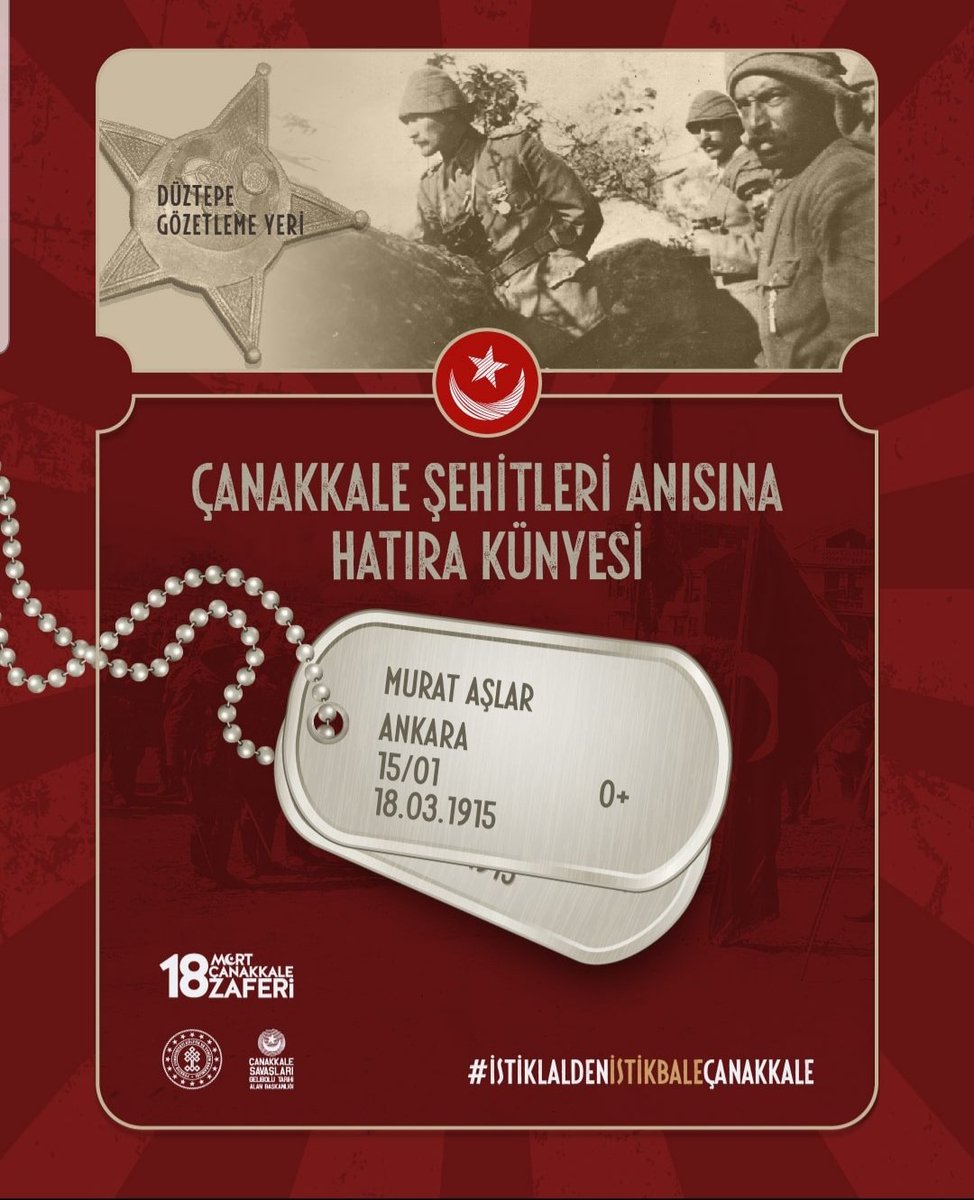 AslarMurat's tweet photo. 🇹🇷 18 Mart Çanakkale Zaferi'nin 109. yılında başta Ulu Önderimiz Mustafa Kemal Atatürk olmak üzere tüm şehitlerimizi ve gazilerimizi saygıyla, minnetle ve rahmetle anıyoruz.
Ruhları şad,  Mekânları cennet olsun inşallah 🙏
#18MartÇanakkaleZaferi 
#18Mart1915 
#CanakkaleGecilmez https://t.co/8HnrR2aWq4