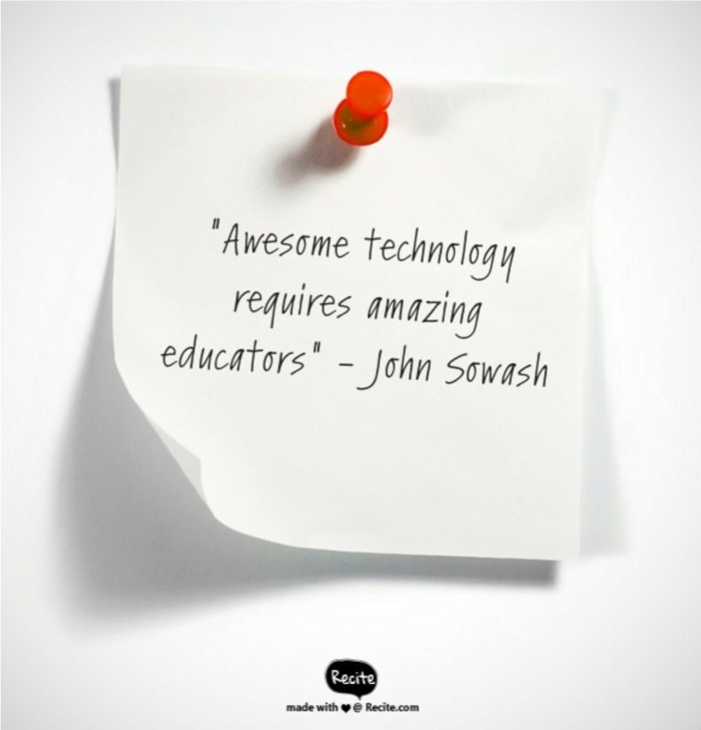 jrsowash's tweet photo. YOU are the most important part of the classroom. #teachersNotTech #edTech https://t.co/jDOyZQwEr3